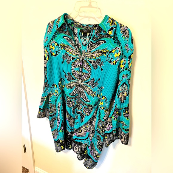 Alfani Women’s Long Blouse with Bell Sleeves / Size 14 / 100% Polyester - Picture 1 of 6